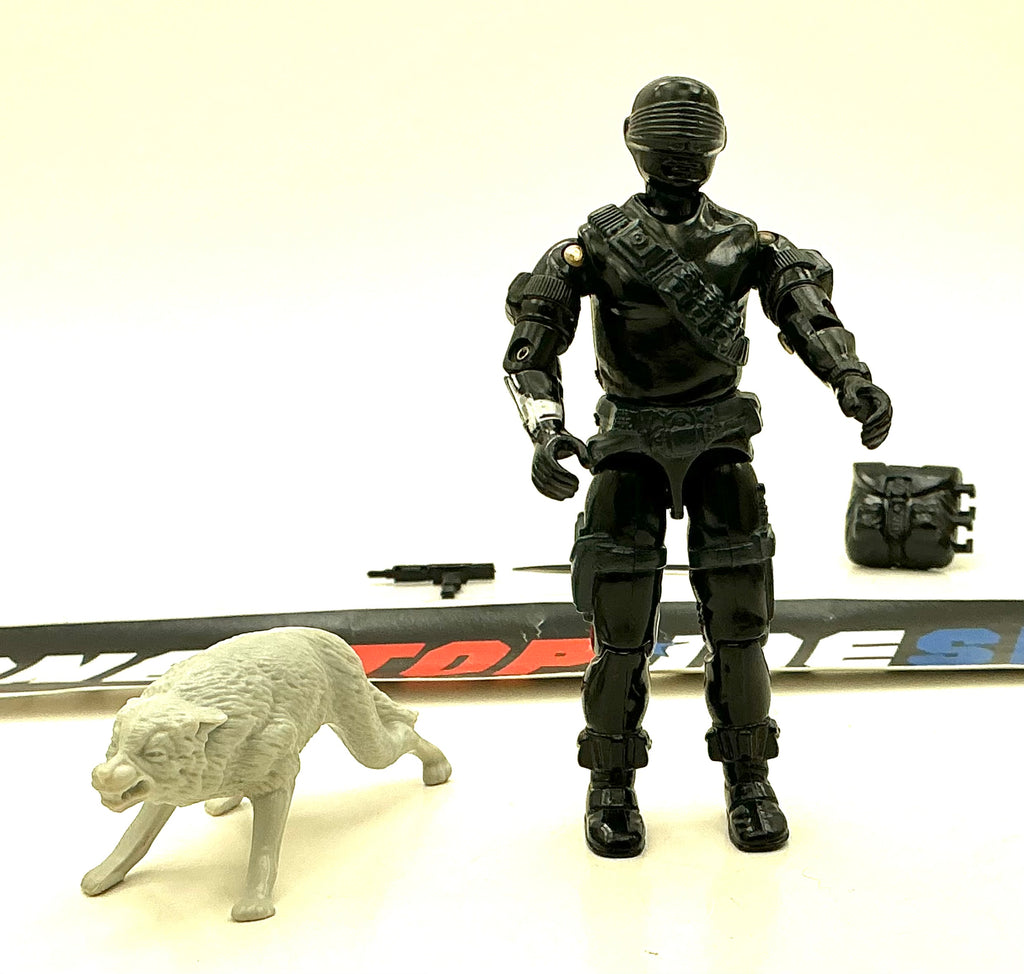 1985 VINTAGE ARAH G.I. JOE SNAKE EYES W/ TIMBER V2 NINJA COMMANDO LOOSE 100% COMPLETE (e)