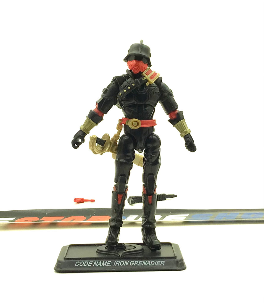 2008 25TH ANNIVERSARY G.I. JOE COBRA IRON GRENADIER V6 COMIC PACK LOOSE 100% COMPLETE NO F/C (RED PISTOL)