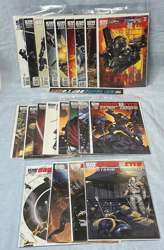 IDW PUBLISHING G.I. JOE SNAKE EYES (2011-2013) ISSUES #1-21 COMPLETE SERIES SET COMIC BOOK BUNDLE (b)