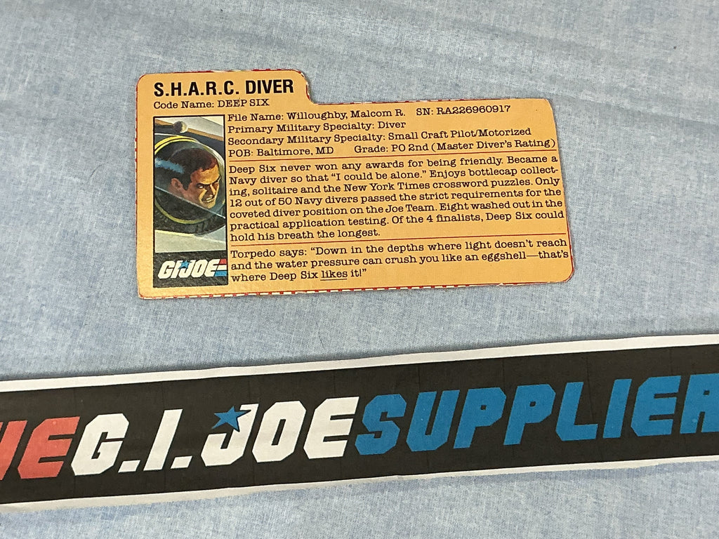 1984 VINTAGE ARAH DEEP SIX V1 FILE CARD (k)