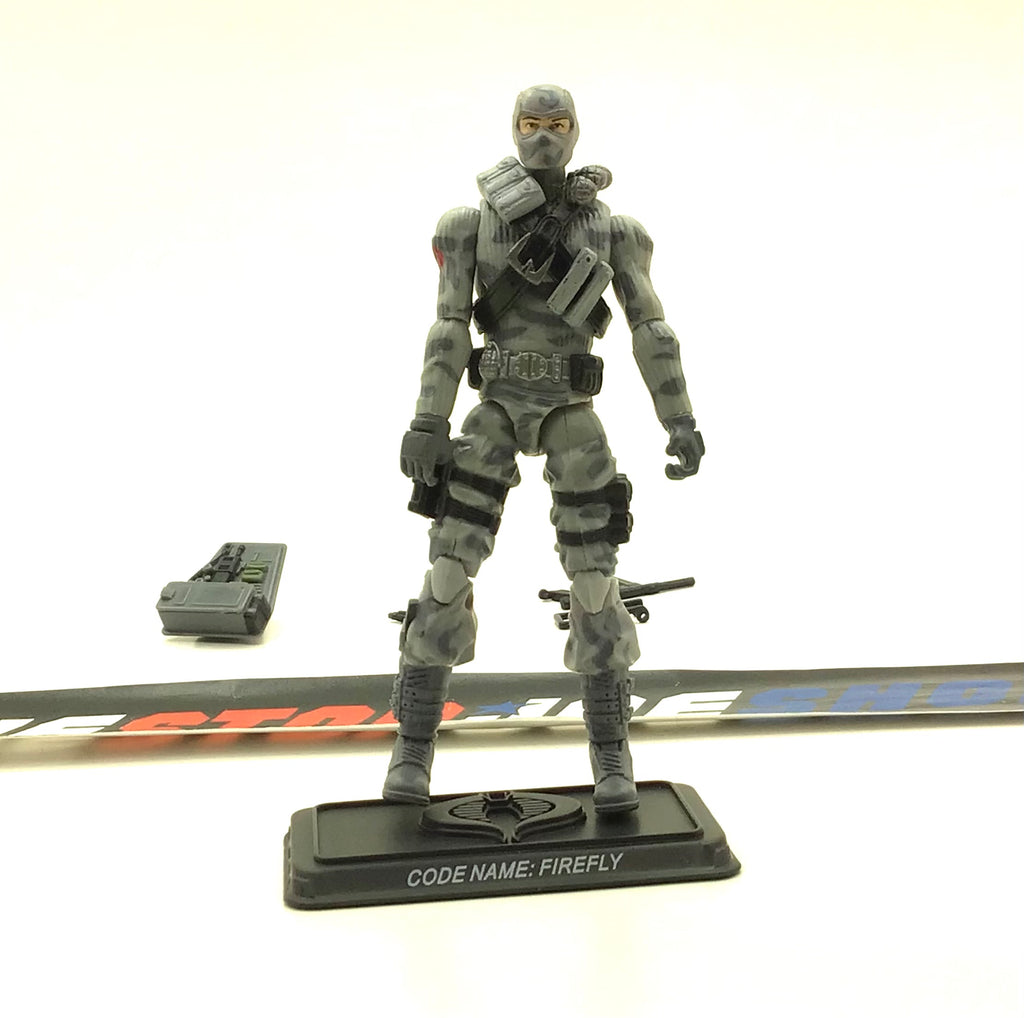 2007 25TH ANNIVERSARY G.I. JOE G.I. JOE COBRA FIREFLY V14 WAVE 3 LOOSE 100% COMPLETE + FULL FOIL CARD