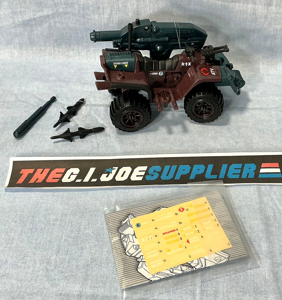 2009 ROC G.I. JOE COBRA SNAKE TRAX A.T.V. ATV ALPHA VEHICLE ONLY NEW LOOSE 100% COMPLETE