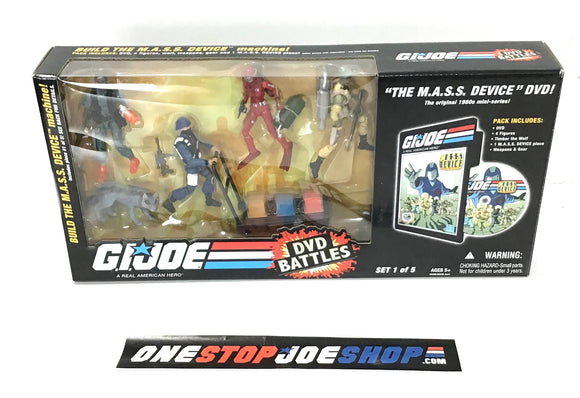 2008 25TH ANNIVERSARY G.I. JOE COBRA THE M.A.S.S. DEVICE SET 1 OF 5 DVD BATTLE PACK NEW SEALED