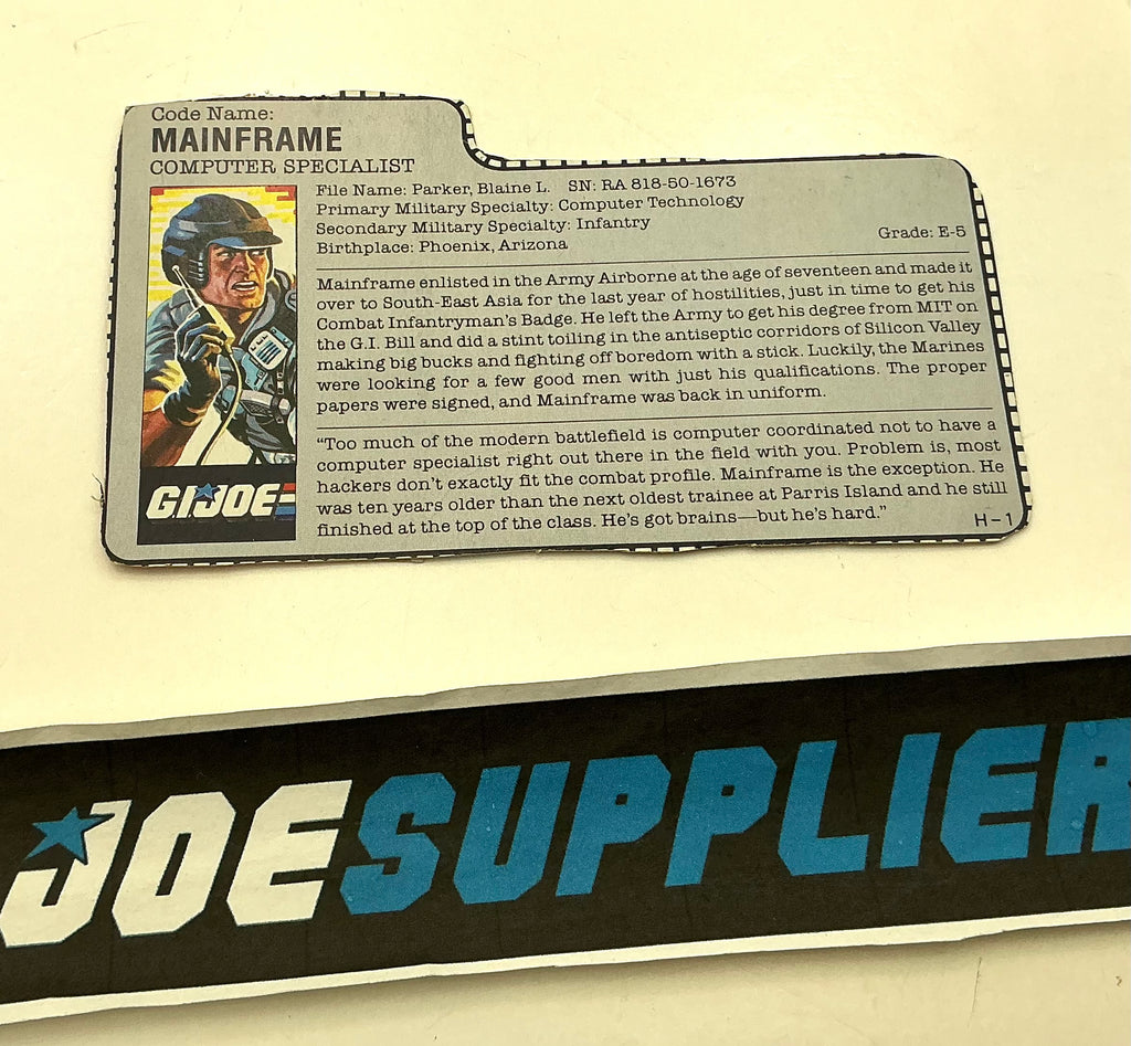1986 VINTAGE ARAH MAINFRAME V1 FILE CARD (i)