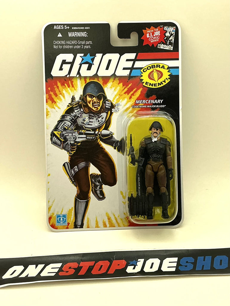 2008 25TH ANNIVERSARY G.I. JOE COBRA MAJOR BLUDD V8 WAVE 7 NEW SEALED COMIC CARD (c)