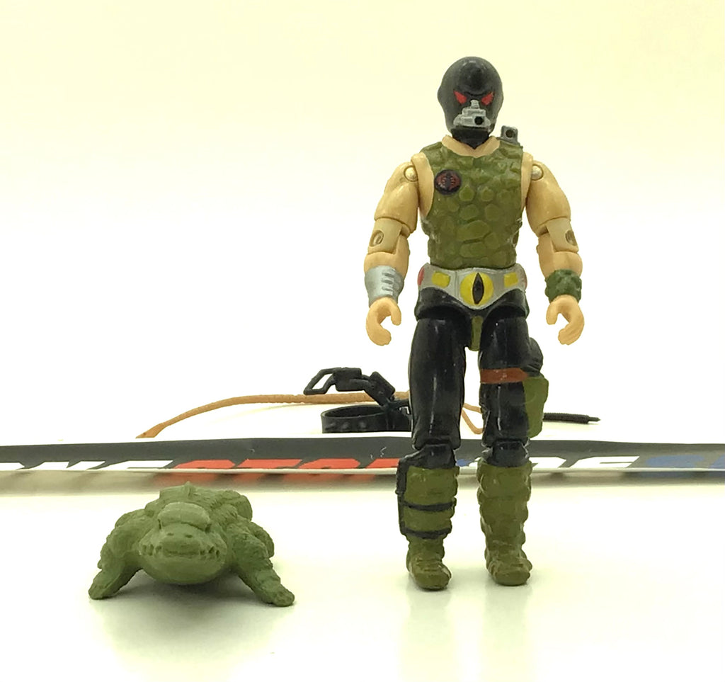 1987 VINTAGE ARAH G.I. JOE COBRA CROC MASTER V1 COBRA REPTILE TRAINER LOOSE 100% COMPLETE (a)
