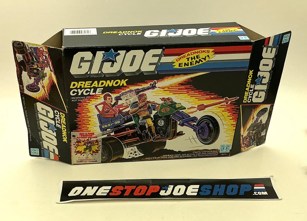 1987 VINTAGE ARAH G.I. JOE COBRA DREADNOK CYCLE VEHICLE BOX ONLY
