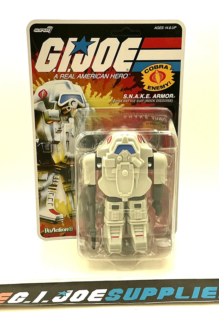 2026 SUPER7 REACTION+ G.I. JOE COBRA S.N.A.K.E. SNAKE ARMOR ROCK DISGUISE NEW SEALED