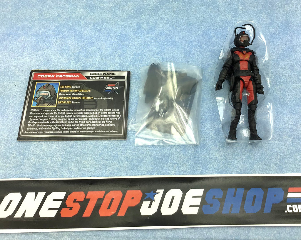 2014 SDCC 50TH ANNIVERSARY G.I. JOE COBRA EEL V7A DANGER AT THE DOCKS PACK NIGHT RAFT DRIVER COMIC CONVENTION EXCLUSIVE LOOSE 100% COMPLETE + F/C