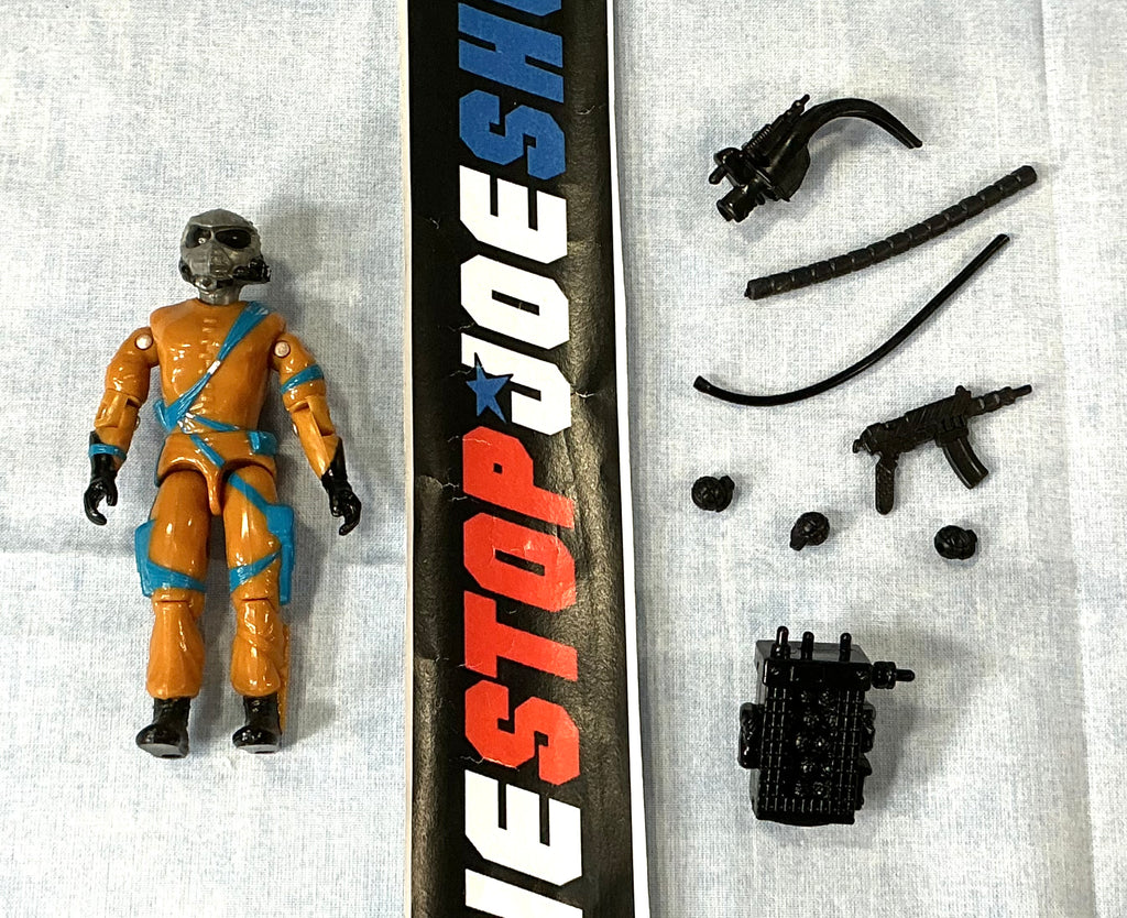 1989 VINTAGE ARAH G.I. JOE COBRA FRAG-VIPER V1 COBRA GRENADE THROWER LOOSE 100% COMPLETE (b)