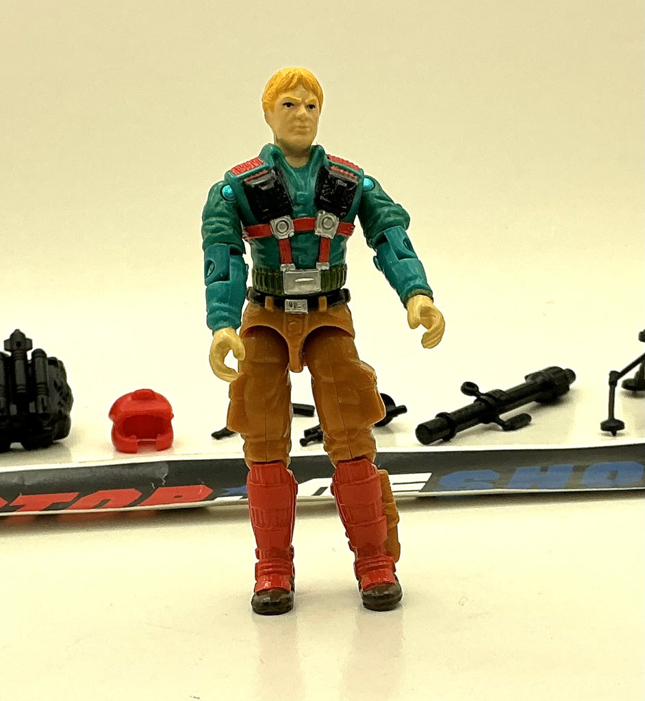 1989 VINTAGE ARAH G.I. JOE DOWNTOWN V1 MORTAR MAN LOOSE 100% COMPLETE (c)