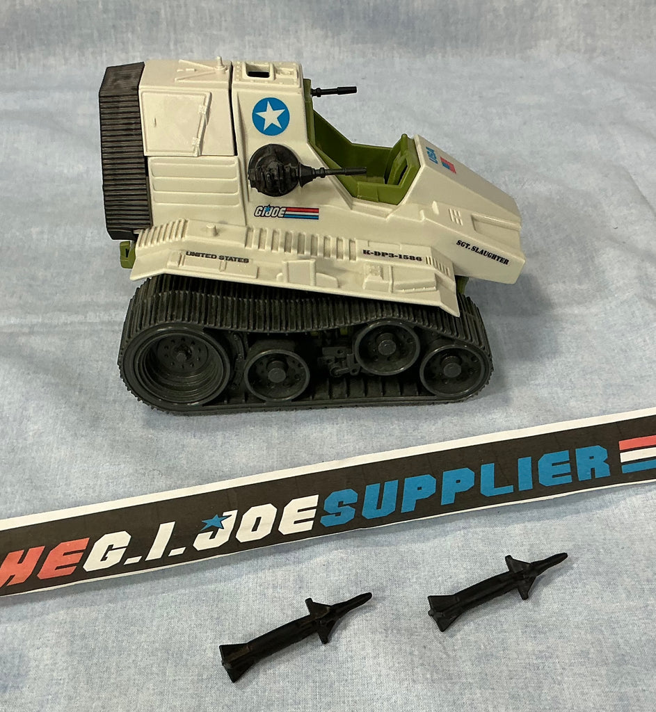 1986 VINTAGE ARAH G.I. JOE TRIPLE T TANK VEHICLE ONLY LOOSE 100% COMPLETE (f)