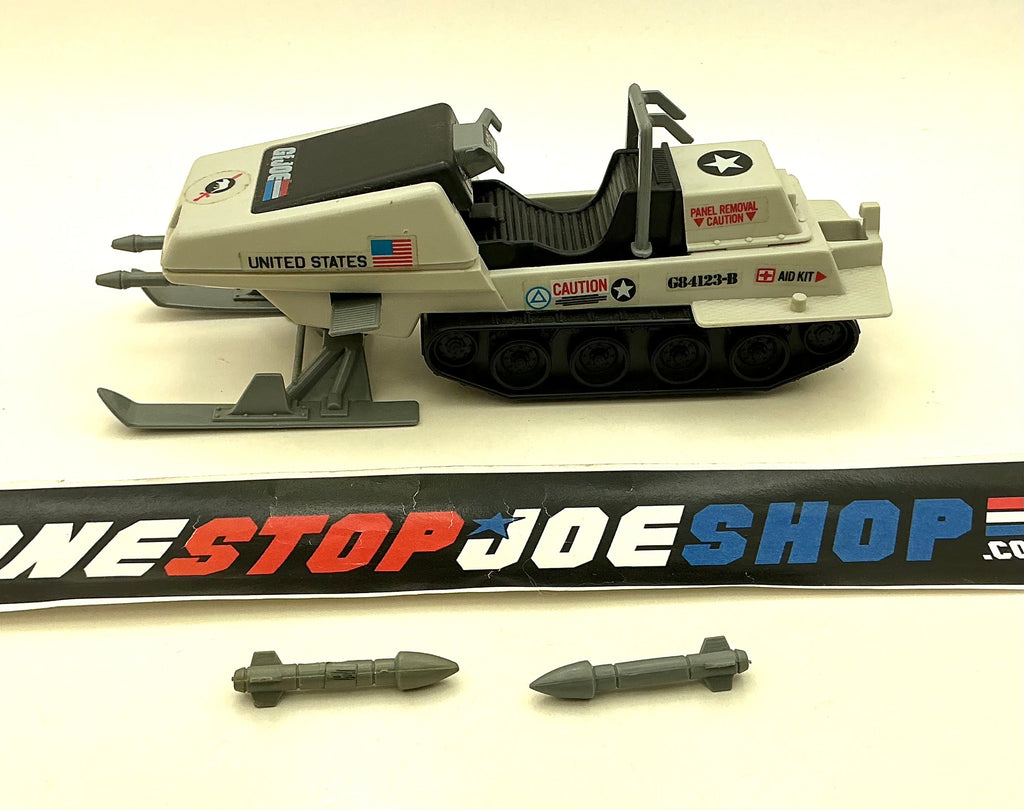 1983 VINTAGE ARAH G.I. JOE POLAR BATTLE BEAR SKIMOBILE SNOW MOBILE VEHICLE LOOSE 100% COMPLETE (d)