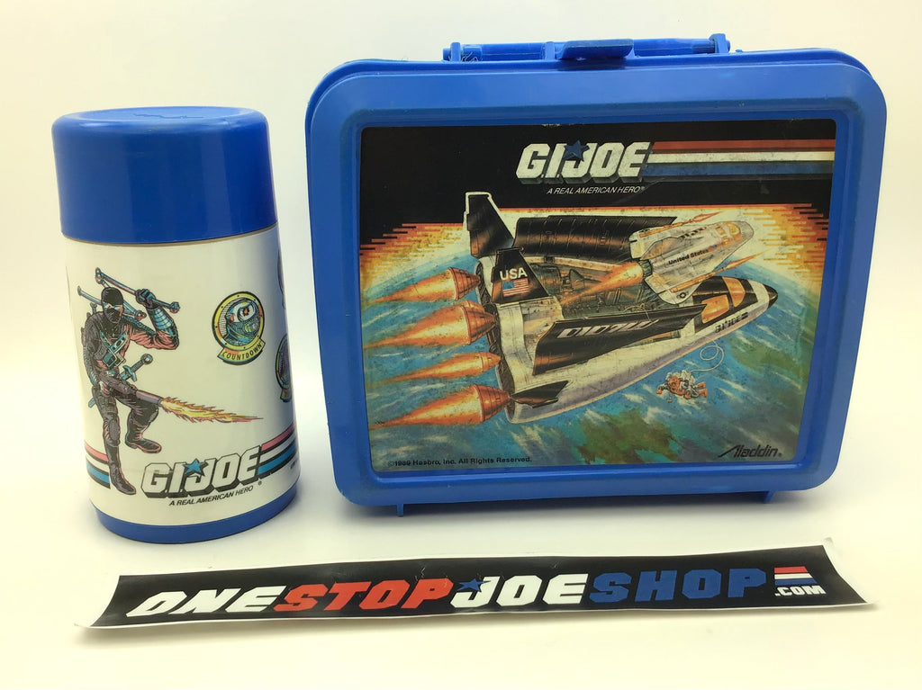 1989 VINTAGE ARAH G.I. JOE ALADDIN LUNCHBOX W/ THERMOS COMPLETE