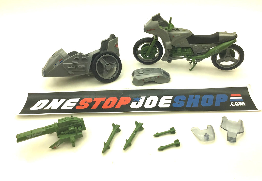 1985 VINTAGE ARAH G.I. JOE SILVER MIRAGE VEHICLE LOOSE 100% COMPLETE (e)