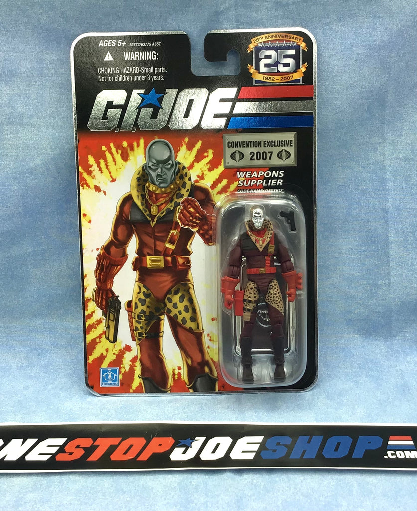 2007 SDCC G.I. JOE COBRA DESTRO V15A COMIC CONVENTION EXCLUSIVE NEW SEALED SILVER PIMP DADDY VARIANT NEW SEALED FOIL CARD