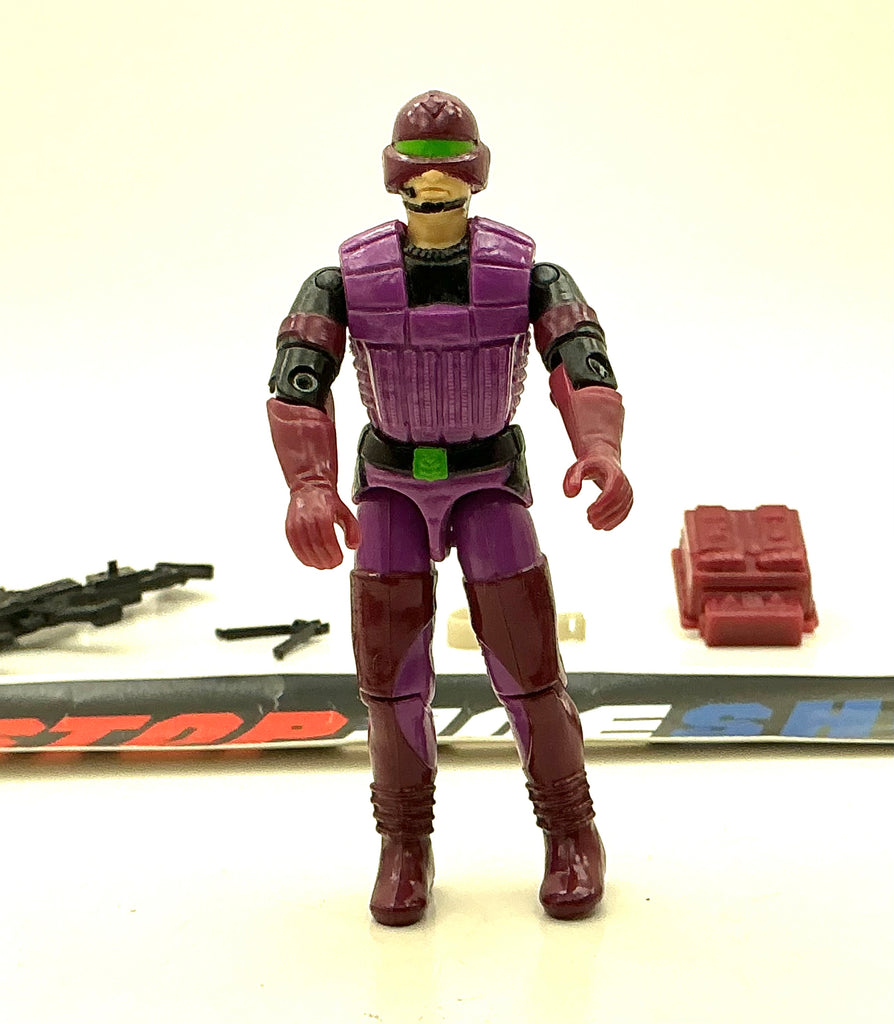 1990 VINTAGE ARAH G.I. JOE COBRA S.A.W. SAW VIPER  V1 HEAVY MACHINE GUNNER LOOSE 100% COMPLETE (a)