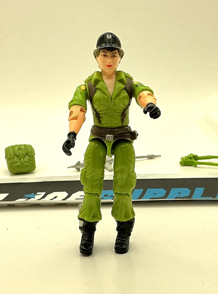 1985 VINTAGE ARAH G.I. JOE LADY JAYE V1 COVERT OPERATIONS LOOSE 100% COMPLETE (i)