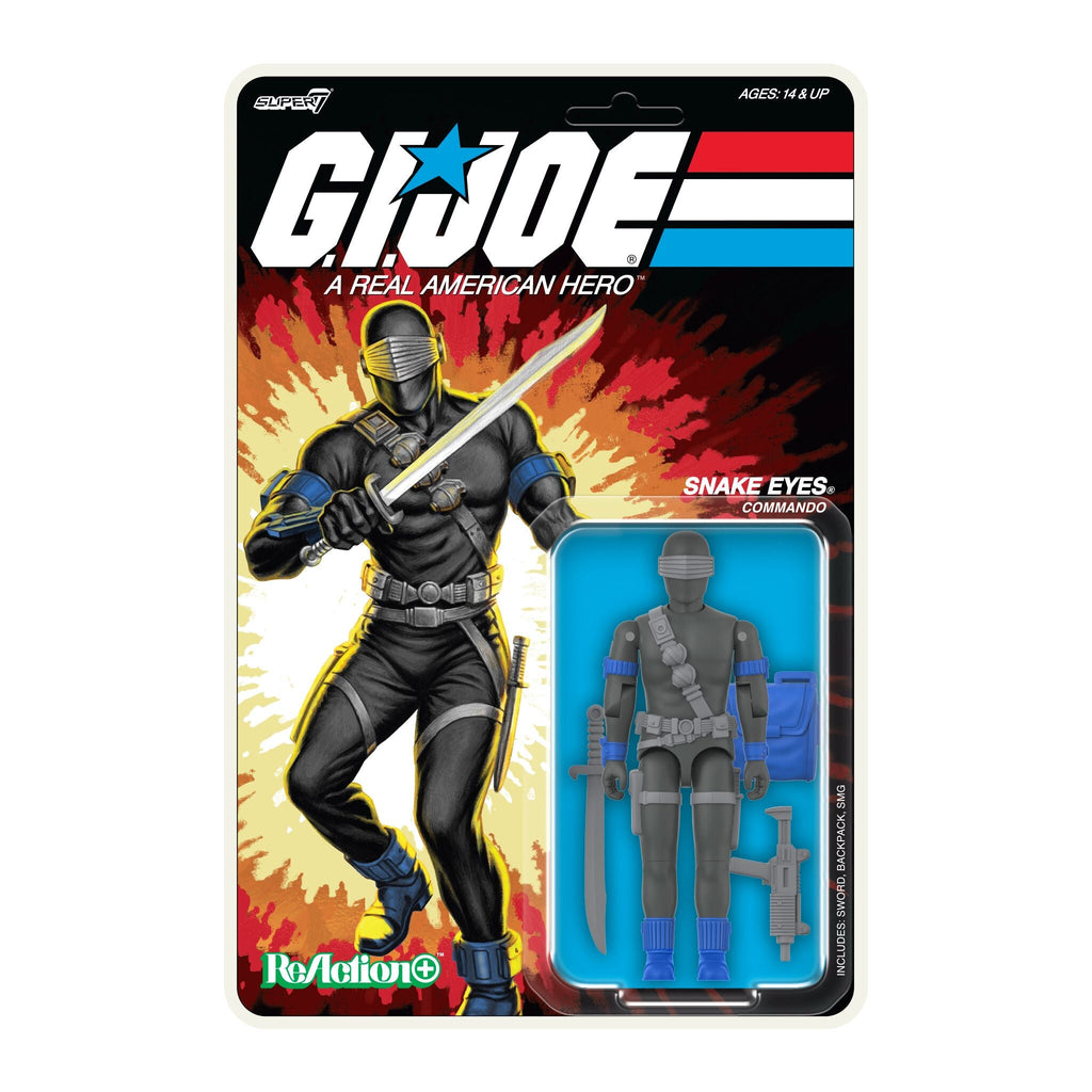 2024 SUPER7 REACTION+ G.I. JOE SNAKE EYES O-RING COMIC VERSION 1 WAVE 1 NEW SEALED