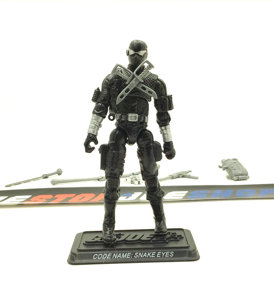 2008 25TH ANNIVERSARY G.I. JOE SNAKE EYES V34 WAVE 7 LOOSE 100% COMPLETE + F/C