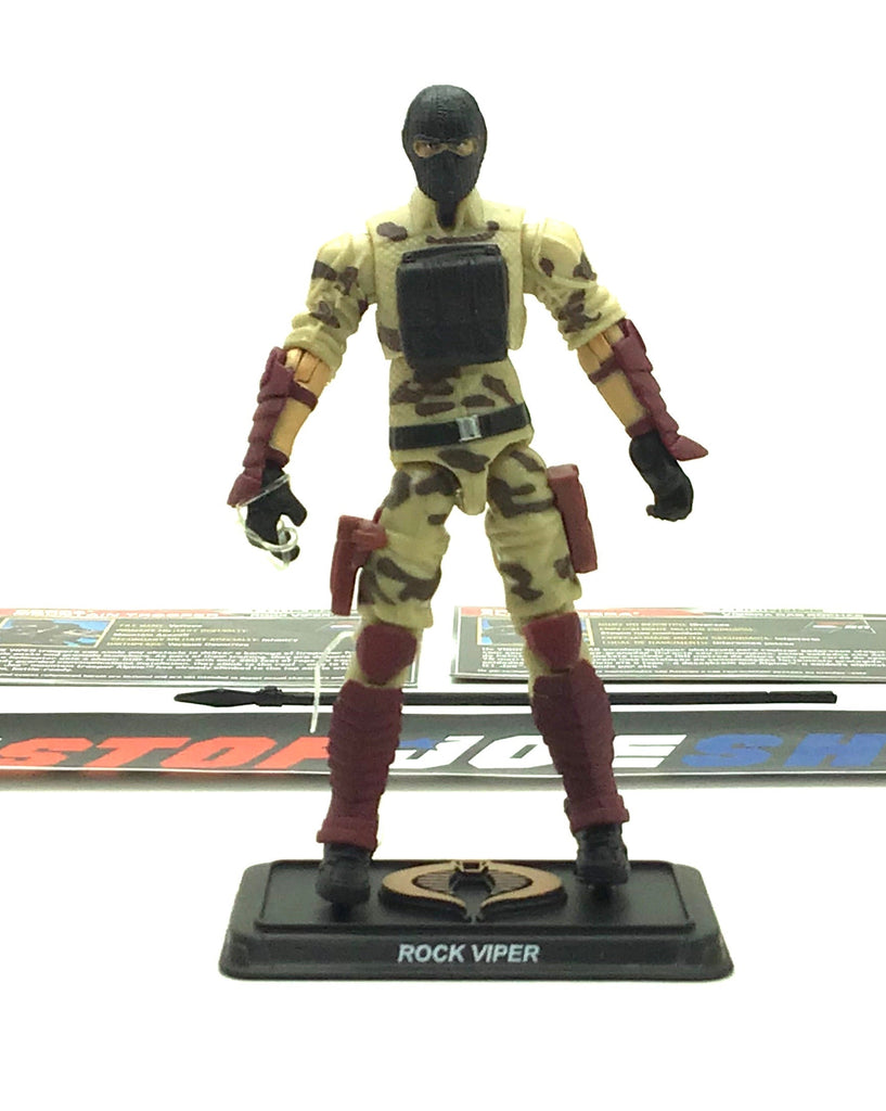 2015 50TH ANNIVERSARY G.I. JOE COBRA ROCK VIPER V4 ROCK RAMPAGE PACK LOOSE 100% COMPLETE + F/C