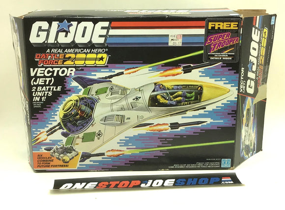 1987 VINTAGE ARAH G.I. JOE VECTOR JET BATTLE FORCE 2000 VEHICLE BOX ONLY