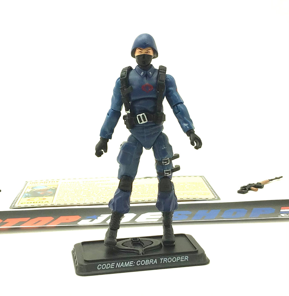 2008 25TH ANNIVERSARY G.I. JOE COBRA ENEMY TROOPER V12 WAVE 12 LOOSE 100% COMPLETE + F/C BROWN RIFLE / BLACK MASK