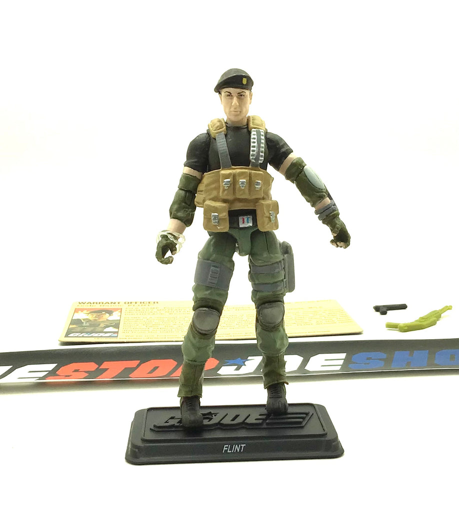 2010 RESOLUTE G.I. JOE FLINT V18 GI JOE BATTLE SET ROSS EXCLUSIVE LOOSE 100% COMPLETE + F/C