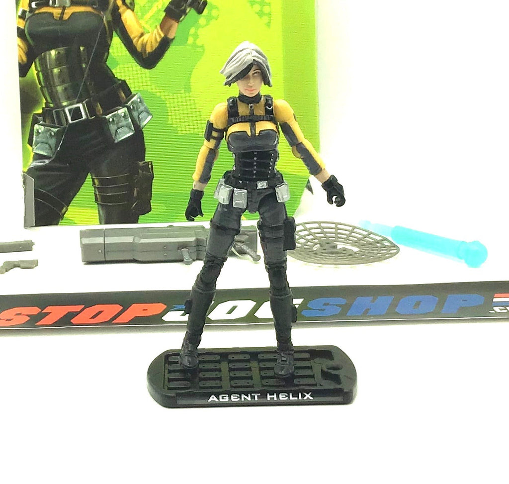 2009 ROC G.I. JOE AGENT HELIX V1 LOOSE 100% COMPLETE + FULL CARD