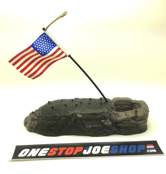 1997 ARAH G.I. JOE STARS AND STRIPES FOREVER FLAG MOUNTAIN BASE PLAYSET DISPLAY LOOSE 100% COMPLETE