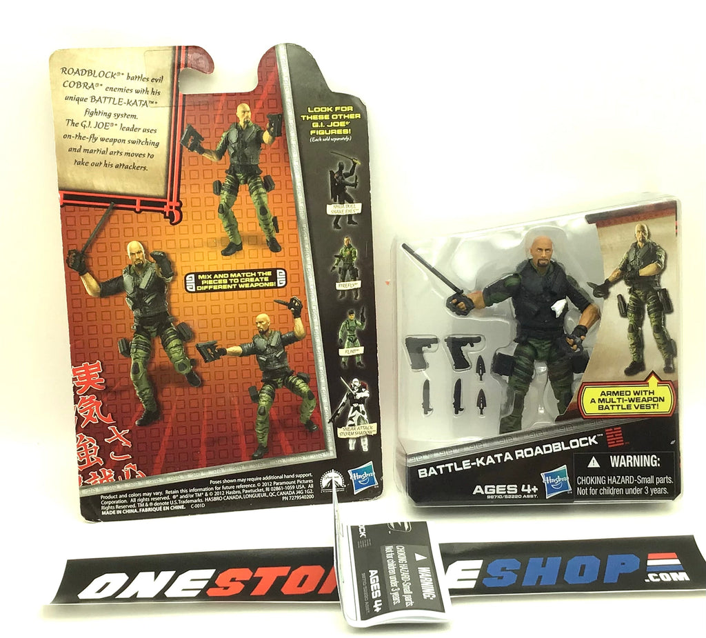 2013 RETALIATION G.I. JOE ROADBLOCK V23 LOOSE 100% COMPLETE + FULL CARD