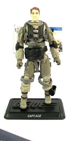 2011 30TH ANNIVERSARY G.I. JOE CAPT. ACE V4 ECHO VEHICLE SKY STRIKER PILOT  LOOSE 100% COMPLETE + F/C