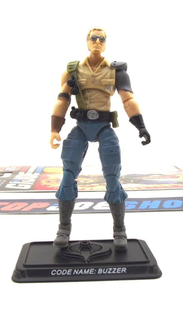 2007 25TH ANNIVERSARY G.I. JOE DREADNOK BUZZER V4 WAVE 2 LOOSE 100% COMPLETE + FULL CARD