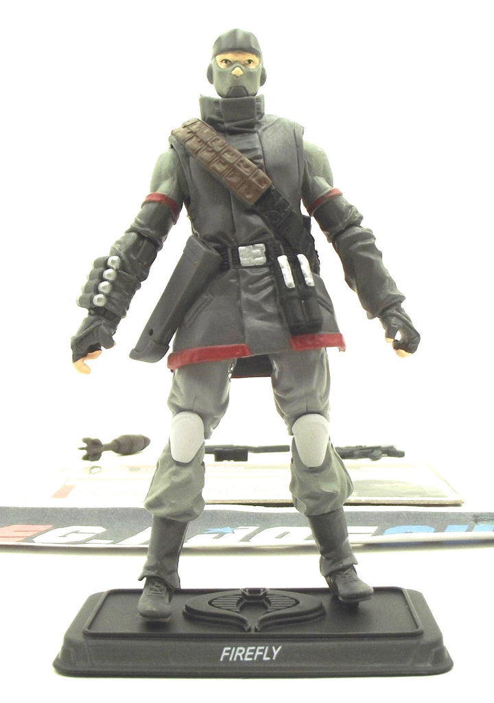 2011 30TH ANNIVERSARY G.I. JOE COBRA FIREFLY V23 LOOSE 100% COMPLETE + FULL CARD