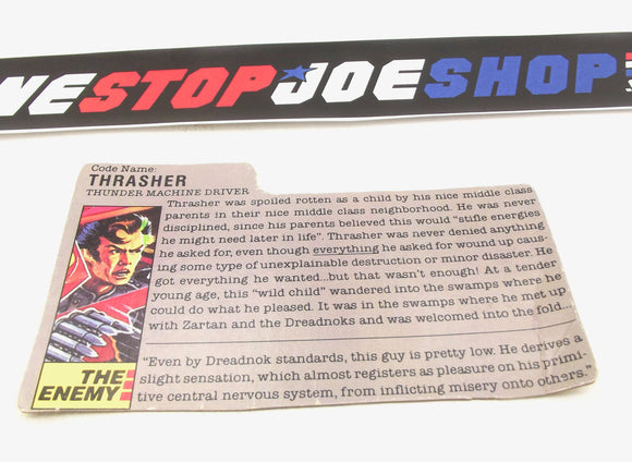 1986 VINTAGE ARAH THRASHER V1 FILE CARD