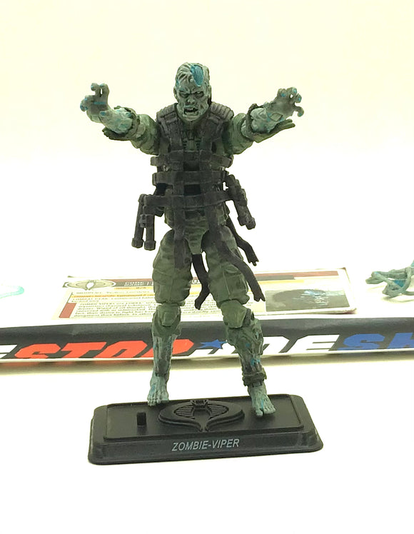 2011 30TH ANNIVERSARY G.I. JOE COBRA ZOMBIE-VIPER V1 LOOSE 100% COMPLETE + F/C