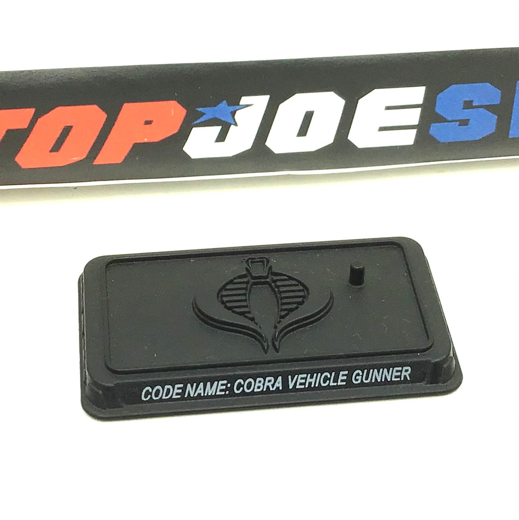 2008 25TH ANNIVERSARY COBRA VEHICLE GUNNER V1 SINGLE PEG FIGURE STAND ACCESSORY PART CUSTOMS