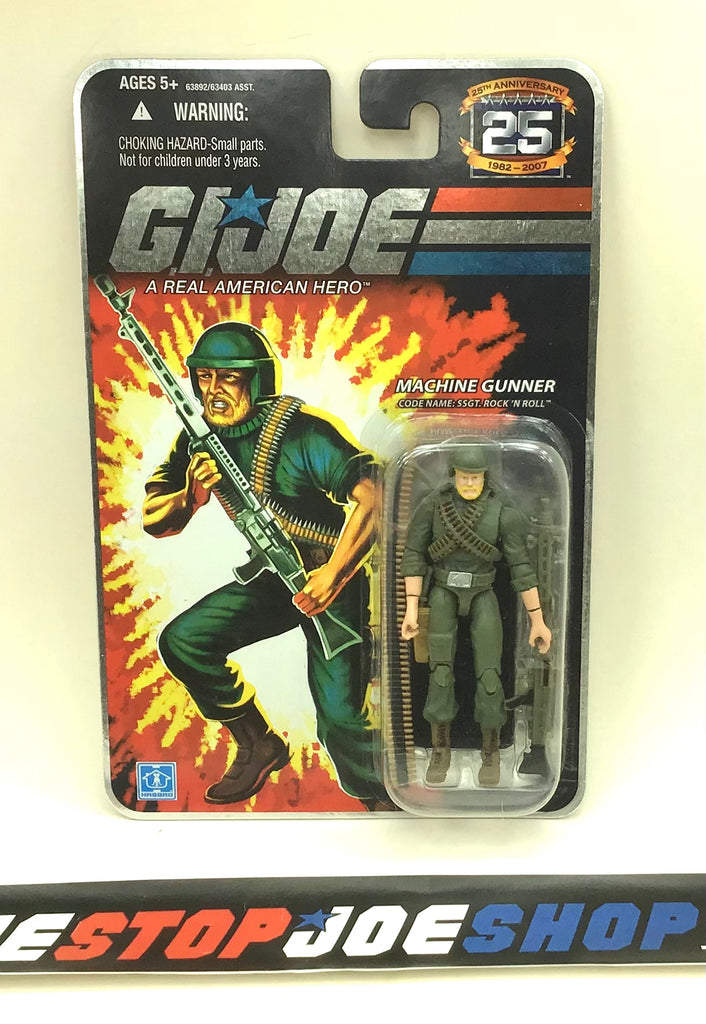 2008 25TH ANNIVERSARY G.I. JOE SSGT. ROCK 'N ROLL V1 WAVE 6 NEW SEALED FOIL CARD (b)