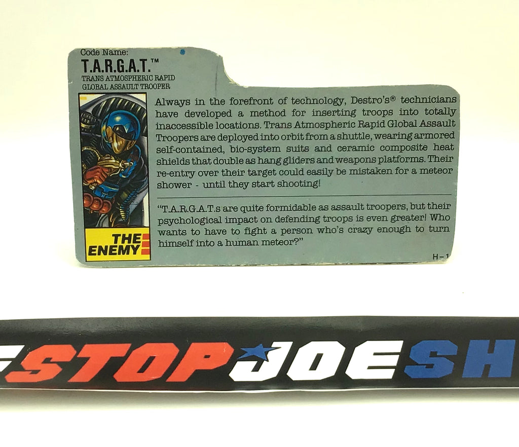 1989 VINTAGE ARAH T.A.R.G.A.T. V1 FILE CARD (a)