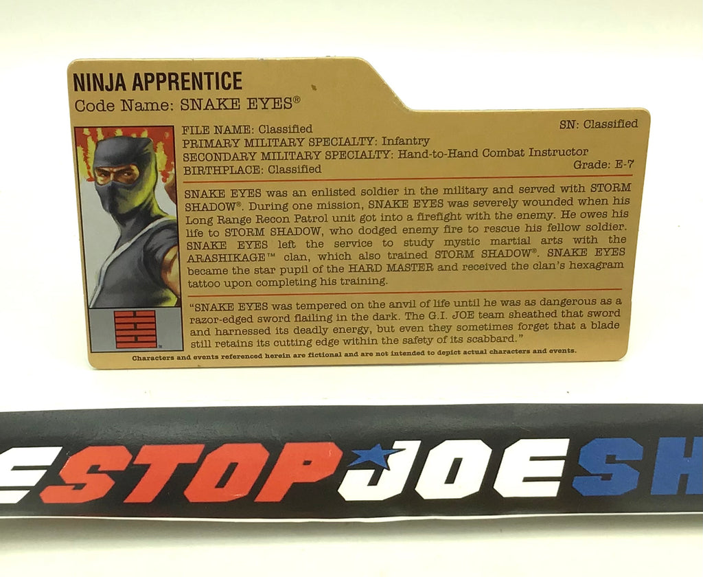 2008 25TH ANNIVERSARY SNAKE EYES V38 FILE CARD