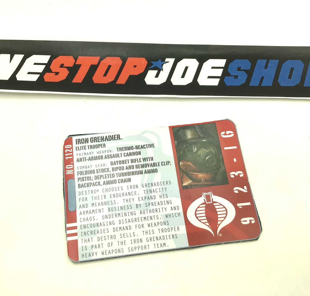 2011 POC IRON GRENADIER V8 FILE CARD
