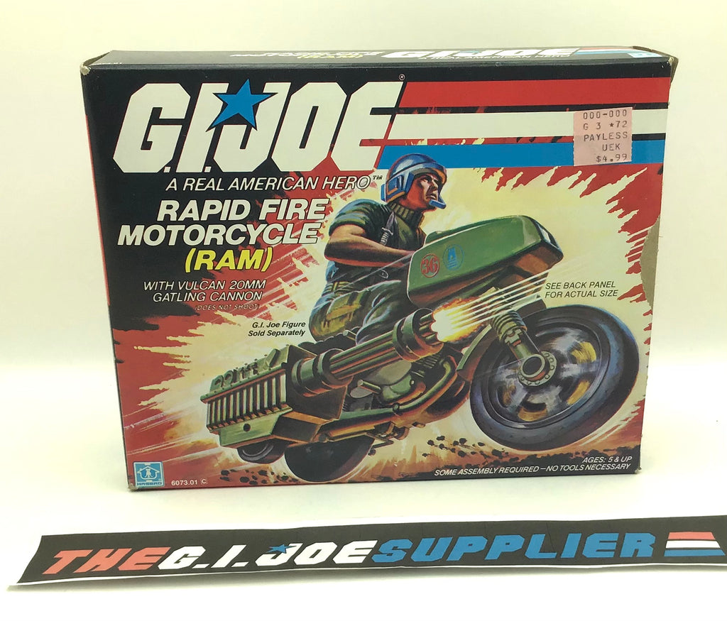 1982 VINTAGE ARAH G.I. JOE RAM MOTORCYCLE VEHICLE BOX ONLY