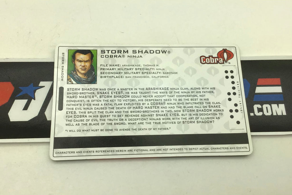 2005 VVV COBRA STORM SHADOW V20 FILE CARD