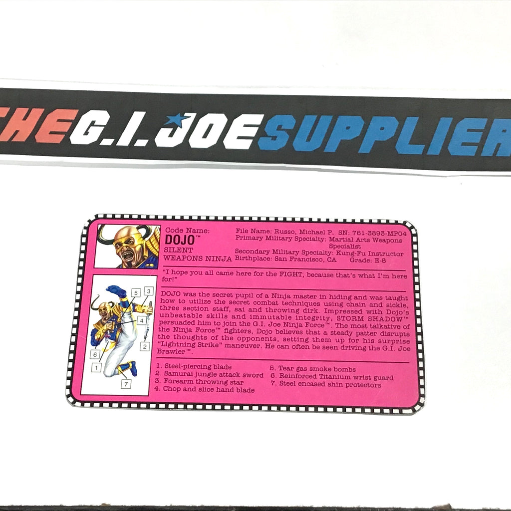 1992 VINTAGE ARAH DOJO V1 FILE CARD