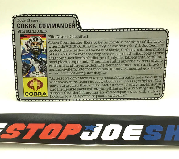 1987 VINTAGE ARAH COBRA COMMANDER V3 FRIDGE OFFER FILE CARD (b)
