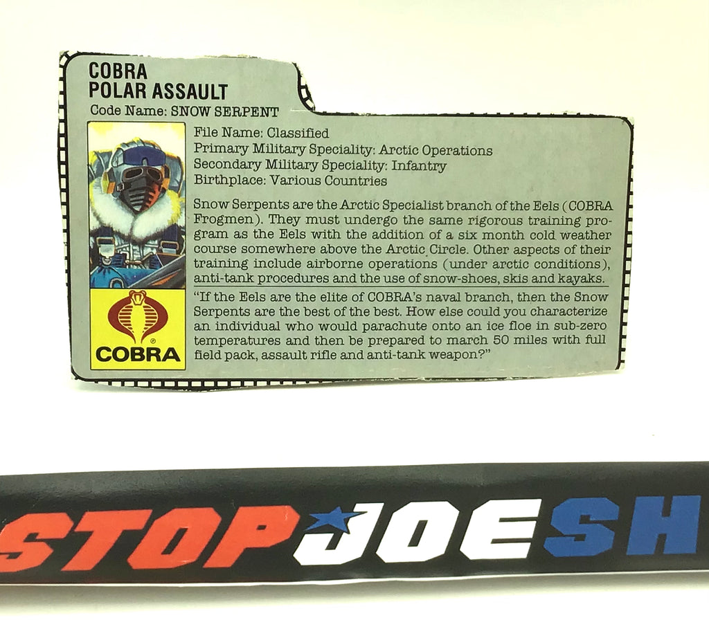 1985 VINTAGE ARAH SNOW SERPENT V1 SLAUGHTER OFFER FILE CARD GRAY (b)