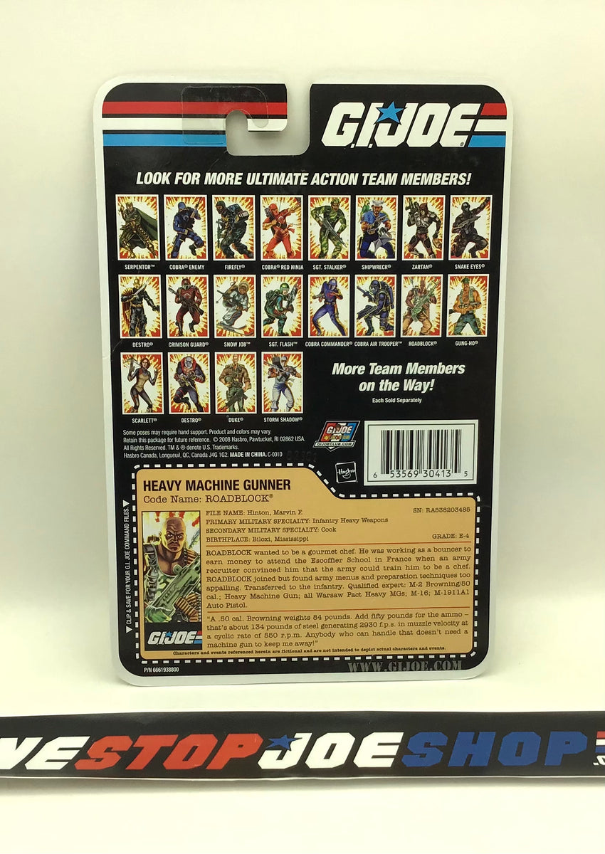 2007 25TH ANNIVERSARY ROADBLOCK V16 COMIC FULL FILE CARD – THE G.I. JOE ...