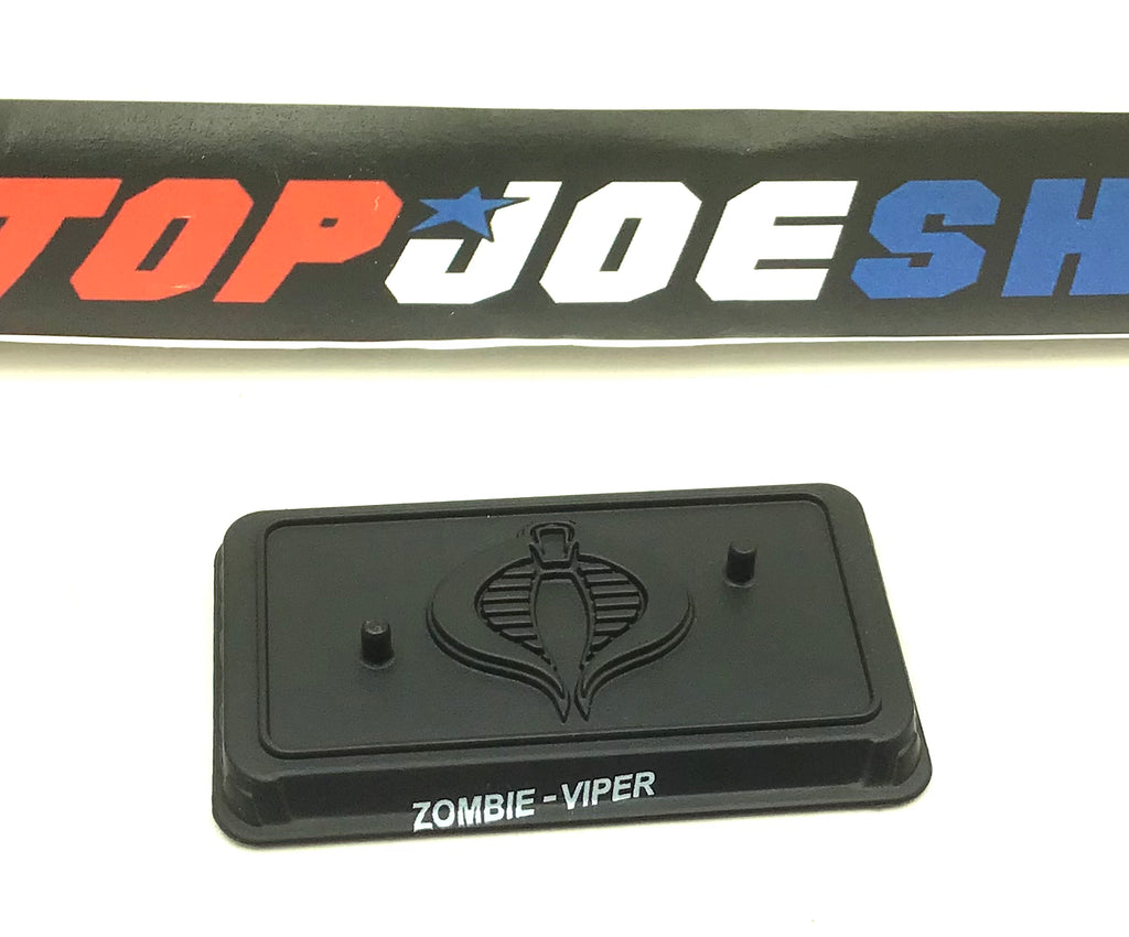 2016 50TH ANNIVERSARY ZOMBIE-VIPER V1 TWO PEG FIGURE STAND ACCESSORY PART CUSTOMS PRINT FLAW