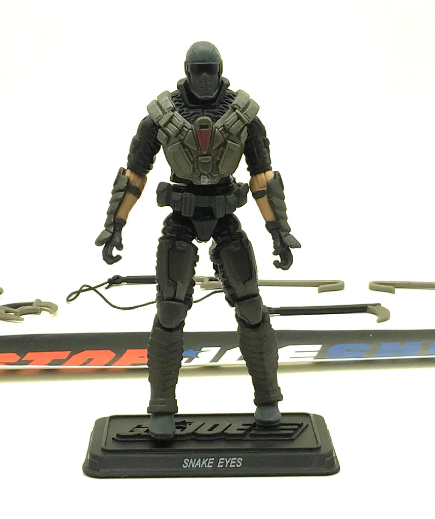 2010 POC G.I. JOE SNAKE EYES V53 TORNADO KICK WAVE 2 LOOSE 100% COMPLETE + F/C