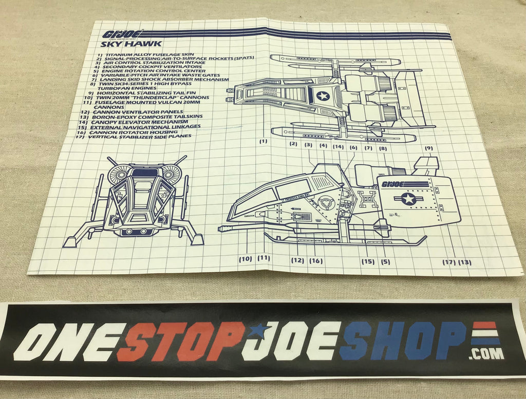 1984 VINTAGE ARAH SKY HAWK VEHICLE BLUEPRINTS